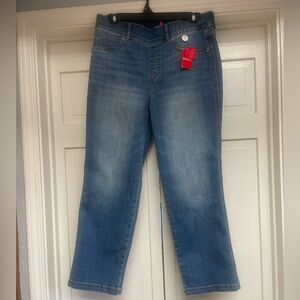 SPANX Blue Straight Leg Women's Jeans- Size Large Petite